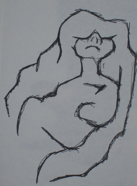  primitive style sketch by schizophrenic artist kyle reynolds