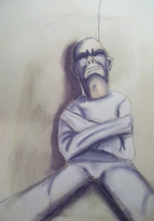 "QUIET AGONY" 11X14 INCH ACRYLIC PAINTING