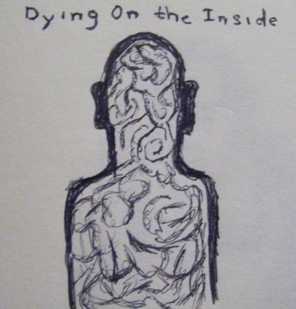 Dying on the Inside 11x14 ink sketch