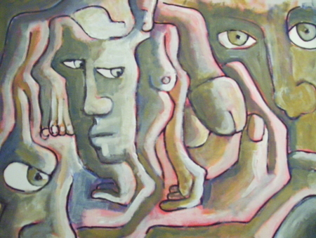 CIRCUS 16X20 INCH ORIGINAL EXPRESSIVE ARTWORK 2008