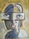 EYES WIDE SHUT 8X10 INCH ORIGINAL EXPRESSIVE ACRYLIC ARTWORK 2010
