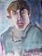NOBLE 11X14 INCH ORIGINAL EXPRESSIVE ACRYLIC PORTRAIT ARTWORK 2007