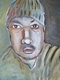 SELF PORTRAIT 16X20 INCH ORIGINAL EXPRESSIVE ACRYLIC ARTWORK 2008