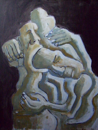 CODDLE 16X20 INCH ORIGINAL EXPRESSIVE ACRYLIC ARTWORK 2008