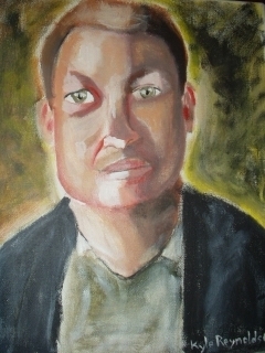 PORTRAIT STUDY 11X14 INCH ORIGINAL EXPRESSIVE PORTRAIT PAINTING ACRYLIC 2006