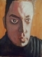 SELF PORTRAIT 11X14 INCH ORIGINAL EXPRESSIVE ACRYLIC ARTWORK 2007