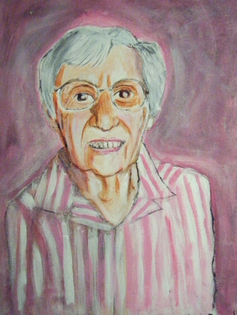 NAN 11X14 INCH ORIGINAL EXPRESSIVE PORTRAIT ACRYLIC ARTWORK 2009