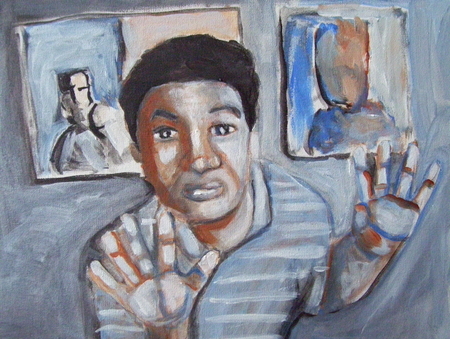 TAH DAH 16X20 INCH ORIGINAL ACRYLIC PORTRAIT ARTWORK 2008