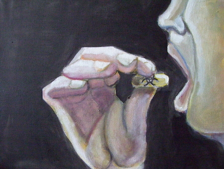 TAKE AS DIRECTED 11X14 INCH ORIGINAL EXPRESSIVE MODERN ACRYLIC ARTWORK 2007