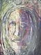 WEEPING WOMAN 16X20 INCH ORIGINAL EXPRESSIVE ACRYLIC ARTWORK 2010